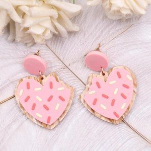 Korean Style Earrings "Heart cookies"❤️